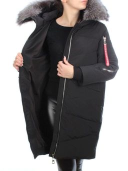 CU-19056 BLACK Пальто женское зимнее CUTEELF (200 гр. холлофайбера) - Fashion фото 10