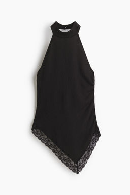 Top halter con ribete de encaje - H&m фото 2