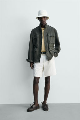 CAZADORA LAVADA BOLSILLOS UTILITY / Khaki