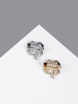 Цена за 12 шт. Брошь «Клевер», МИКС, (неделимая фасовка 12 шт., цена за шт.)