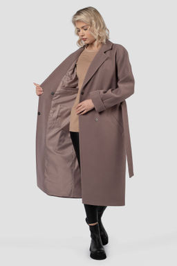 01-11971 Пальто женское демисезонное (пояс) - El podio фото 3