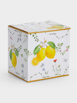 Кружка, 275 мл, фарфор P, белая, Цветы и лимоны, Fleurs et Citrons