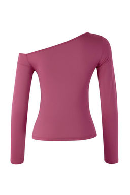 Siyah Fitted/Vucuda oturan Aksesuar Detayl? Asimetrik Yaka Esnek Orme Bluz TWOAW26BZ00075 - Trendyolmilla фото 8