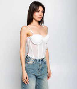 Топ #КТ1941, белый - Dommod фото 2