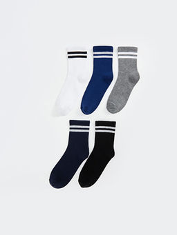 ?izgili Erkek ?ocuk Soket ?orap 5li