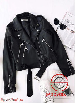 Женская куртка косуха кожаная