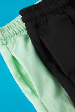 Lacivert-Gri 2li Erkek Cocuk Pamuklu Beli Lastikli Kargo Cepli Orme Sort TKDSS25SR00006 - Trendyolmilla фото 5