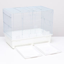 Клетка для грызунов с выдвижными поддонами 60 х 35 х 47 см, белая - Пижон фото 9