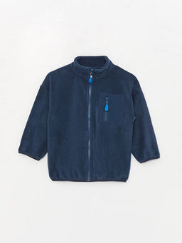 Dik Yaka Uzun Kollu Polar Erkek Bebek Fermuarl? Sweatshirt