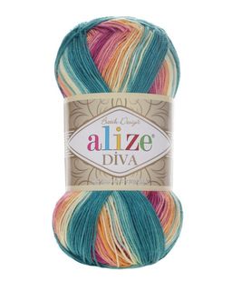 пряжа Alize - Дива батик (Diva batik) упаковка 5 шт