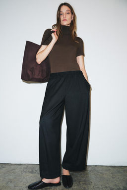 ZW COLLECTION WIDE-LEG TROUSERS - Zara фото 11