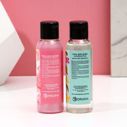 Подарочный набор «Сияй от счастья», гель для душа и пена для ванны, 2×100 мл, Чистое счастье