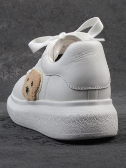 03-X668-1D WHITE Кроссовки женские (натуральная кожа)