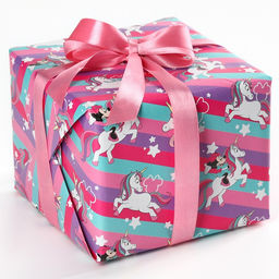 Цена за 10 шт. Упаковочная бумага «Мышка и Единорог», 70 × 100 см,