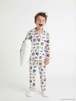 Paw Patrol Bask?l? Erkek ?ocuk Penye Pijama Tak?m?