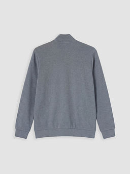 Dik Yaka Erkek Fermuarl? Sweatshirt