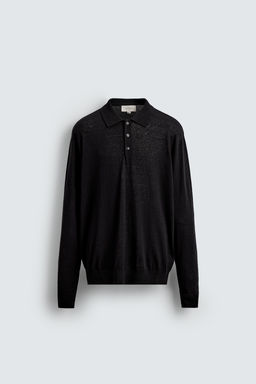 COTTON-WOOL KNIT POLO SHIRT - Zara фото 8