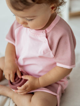 Комплект футболка и шорты Роза из рифленой ткани 0+ - Bungly фото 4