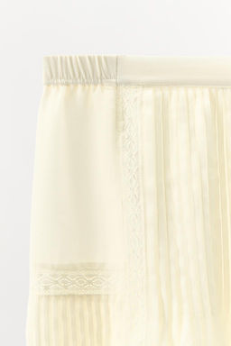 LACE TRIM PLEATED SKIRT - Zara фото 6