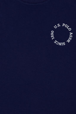 Детская темно-синяя футболка с круглым вырезом Неожиданная скидка в корзине - U.s. polo assn фото 5