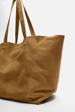 LEATHER TOTE BAG - Zara фото 5