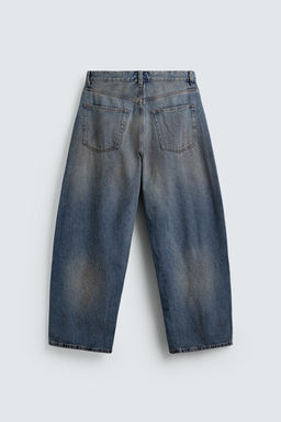 JEANS BAGGY FIT LAVADO EFECTO VINTAGE / Azul medio - Zara фото 9