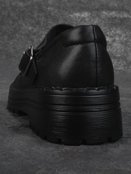 03-PDA165-3 BLACK Полуботинки женские (натуральная кожа)