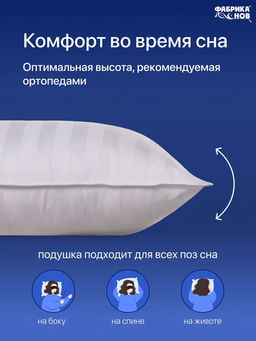 Подушка Белый лебедь 40х60 (молния)