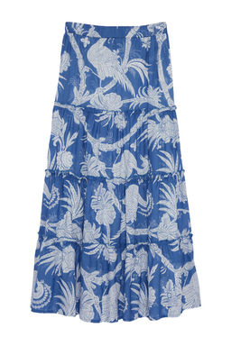 Lacivert Desenli Klos Maxi Boy Dokuma Etek TWOSS24ET00183 - Trendyolmilla фото 8