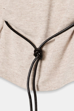 TEXTURED TOP WITH BELT