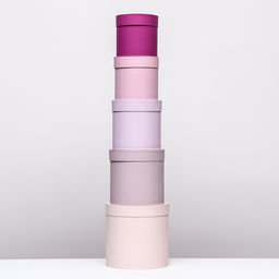 Набор круглых коробок 5 в 1 «Ягодный», 23×23 - 15×15 см