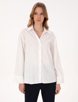 Beyaz Comfort Fit Uzun Kollu G_mlek - Pierre cardin фото 3