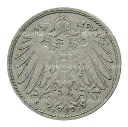 Монета 10 пфеннигов 1901 года F Германия