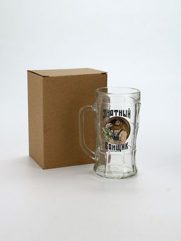 Кружка пивная стеклянная «Знатный банщик», 500 мл