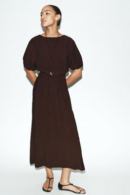 HALTER EYELET MIDI DRESS - Zara фото 14