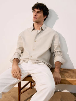 Рубашка из льна и хлопка / Zarina