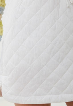 Стеганая белая юбка сп - Incity фото 6