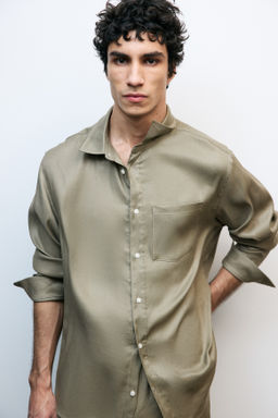 Camisa en mezcla de lino Easy Care Regular Fit - H&m фото 5