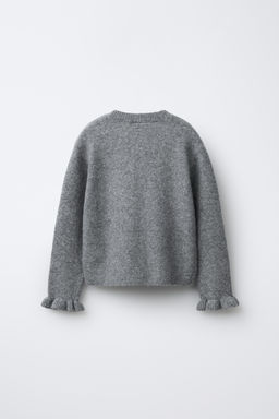 RUFFLE KNIT CARDIGAN WITH WOOL - Zara фото 2