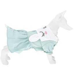 Пэт тойс (Pet toys) Одежда для собаки Платье Зайка с принтом, с вышивкой, на кнопках р-р M, длина спинки 30см/обхват груди 40см/обхват шеи 30см, цвет-мятный, 100% полиэстер (Китай) - Домашняя мода фото 2