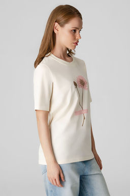 Арт. 31159 Футболка женская 44-52 (5 шт) Цвет:молочный