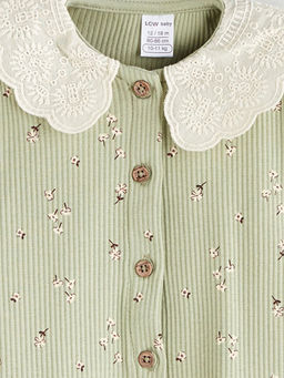 Bisiklet Yaka K?z Bebek Bluz ve Tayt 2li