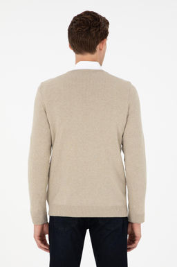 Мужской базовый свитер хаки меланжевого цвета Неожиданная скидка в корзине - U.s. polo assn фото 5