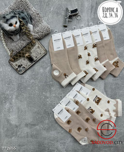 Носки женские с принтом, 10 пар