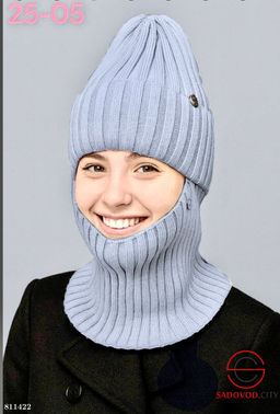 Зимний комплект шапка и снуд внутри флис - Bruno фото 14