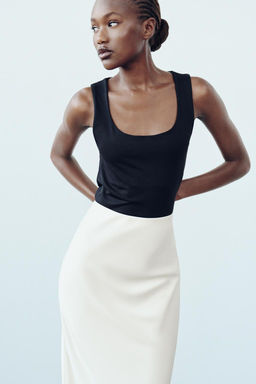 POLYAMIDE TOP WITH WIDE STRAPS - Zara фото 14