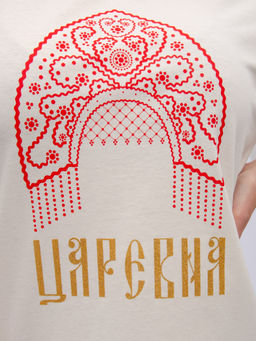 Сорочка "Царевна 2" молоко, трикотаж