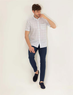 A__k Mavi Regular Fit K_sa Kollu G_mlek