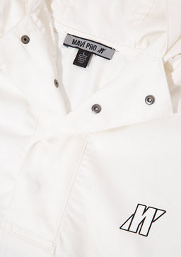 Kapusonlu Beyaz Sweatshirt - Mavi фото 8