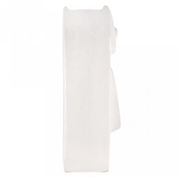 Ваза керамическая "Маска" 1,2л, 14х7,5см h21,8см, горло - 7,3х4,8см, матовая, фактурная глазурь, цвет - белый, в коробке (Китай)